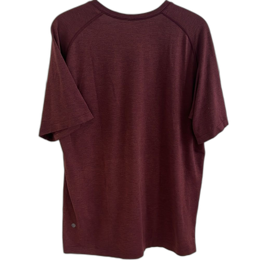 Lululemon Men's Metal Vent Tech Short Sleeve Maroon Sz XXL - Picture 4 of 9